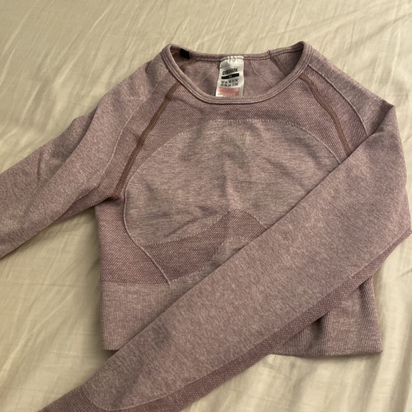 Flex long sleeve AND biker shorts light purple marl - Picture 3 of 3